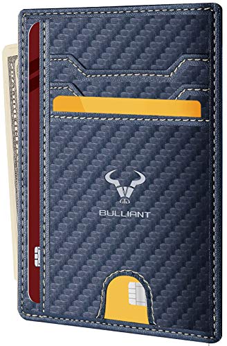 Slim Wallet,BULLIANT Skinny Minimal Thin Front Pocket Wallet Card Holder For Men 7Cards 3.15"x4.5",Gift-Boxed