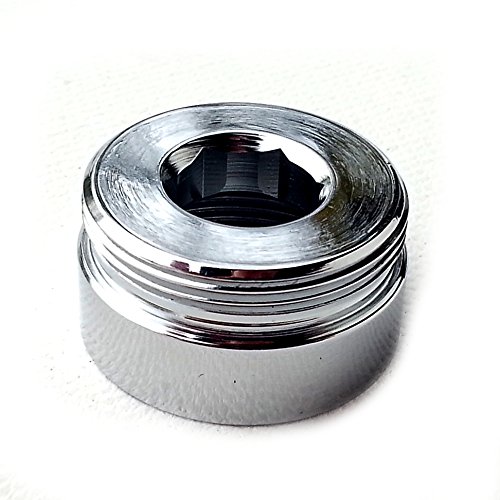 Gewindeadapter M24 IG x M24 AG, kurze Version, verchromtes Edelmessing, Gewindeverlängerung; Adapter zur Wasserhahnverlängerung M24 Innengewinde auf M24 Außengewinde; kurze Version 13mm (inklusive 1 Dichtungsring) Cover