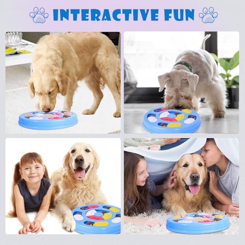 Hundespielzeug Intelligenz, Intelligenzspielzeug für Hunde, IQ-Training, waschbar, Intelligenzspielzeug für Hunde, waschbares Hundeleckerli-Spielzeug, Hundespielzeug für Welpen und Katzen (Himmelblau)