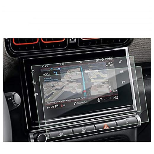 [2 piezas] Protector de pantalla para navegación de 9,7 pulgadas Citroen C3 C4 Cactus - LFOTPP Protector de pantalla de plástico transparente PET Film