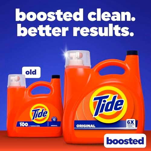 Tide Liquid Laundry Detergent, Original Scent, 125 fl oz, 100 Loads, Boosted Clean Even in Cold Water with Concentrated Washing Soap - View 8