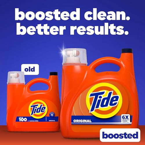 Image of Tide Liquid Laundry Detergent, Original Scent, 125 fl oz, 100 Loads, Boosted Clean Even in Cold Water with Concentrated Washing Soap