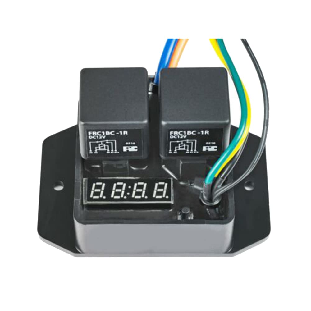 Lisher 1 Set 0444 Ventilatori per radiatori digitali: gamma di temperatura regolabile, set con interruttore per ventola termica, nero