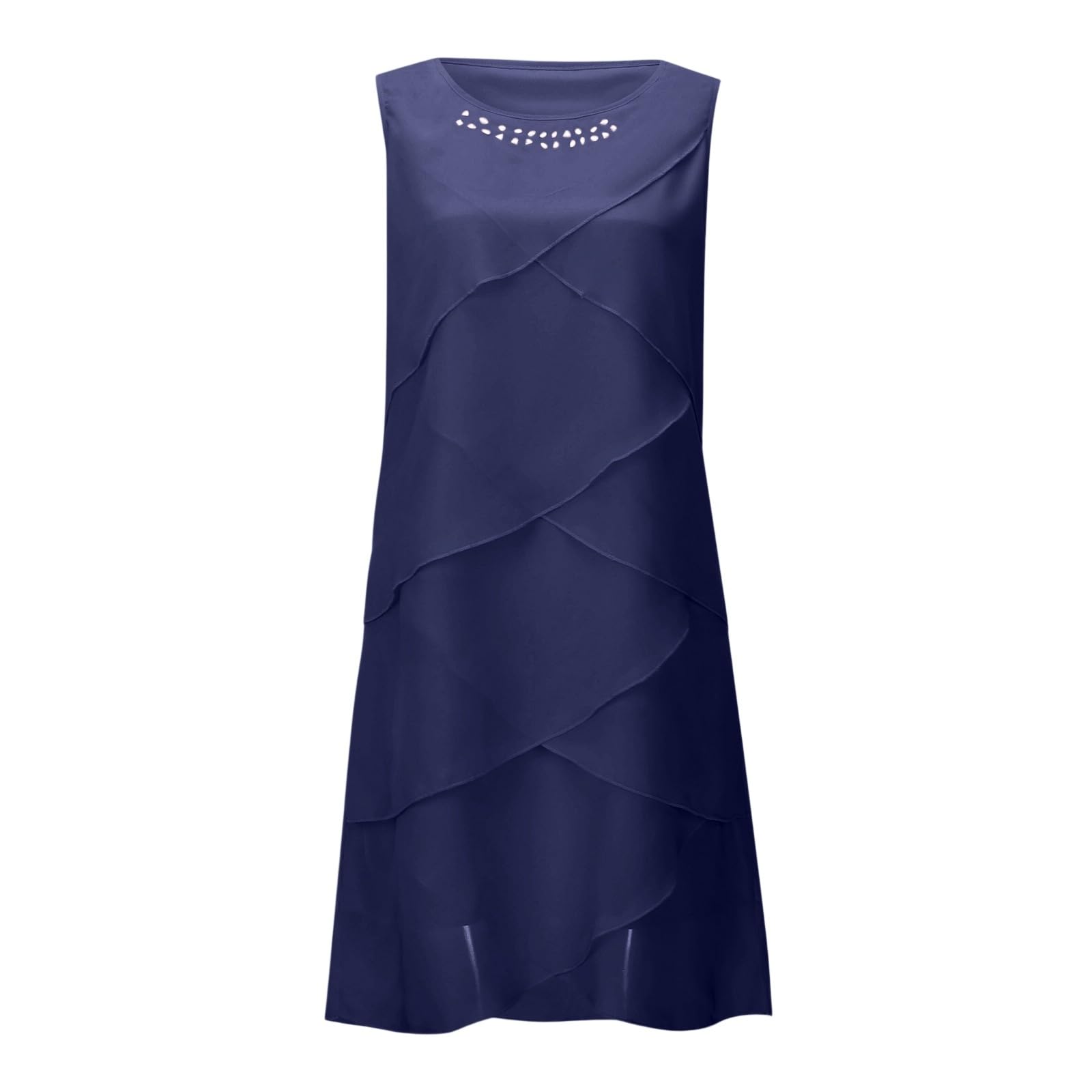 Elegante abito da cocktail da donna per feste, matrimoni, scollo rotondo, scintillante, fluido, linea A, abito da sera formale, primavera, estate, autunno