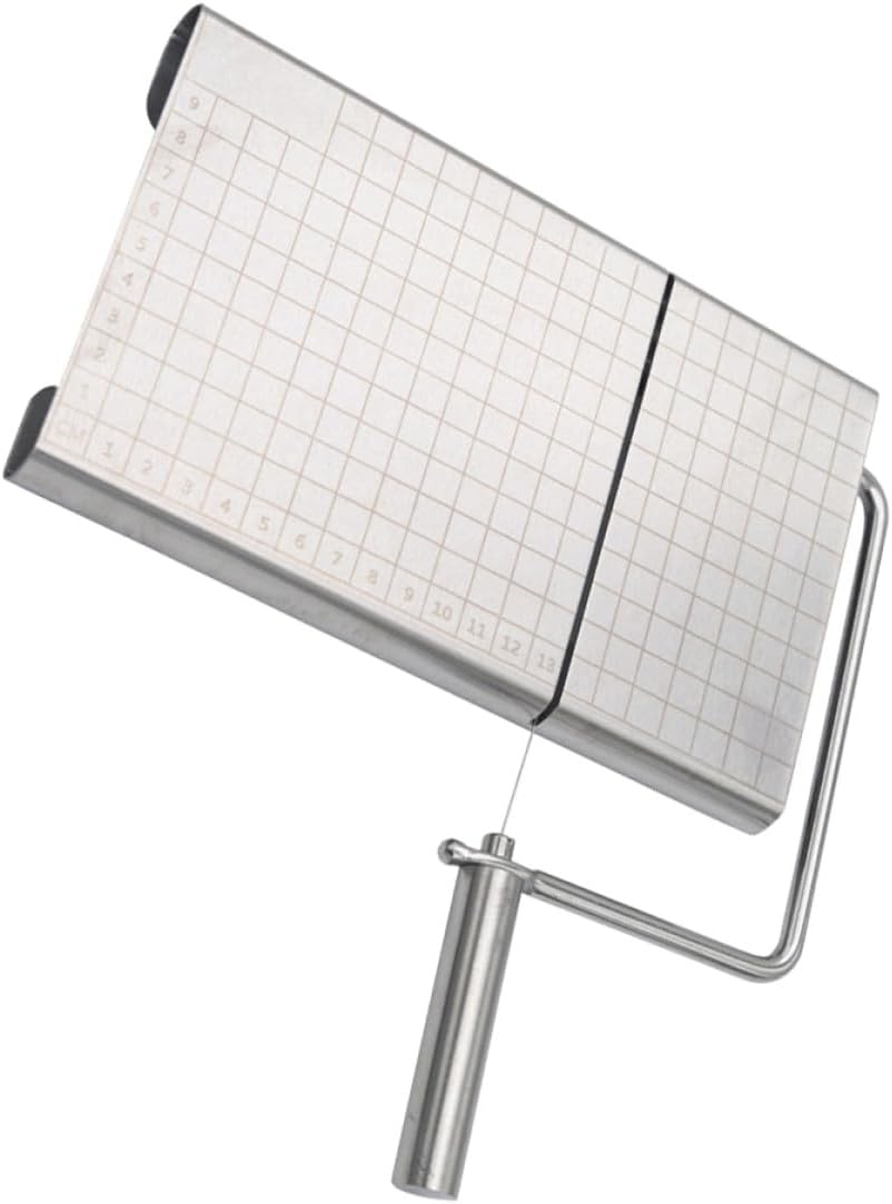 Multipurpose Cheese Slicer Cutter with Wire for Even Slices of Hard Cheese and Butter, Stainless Steel Blade, Suitable for Home and Professional Kitchen Use