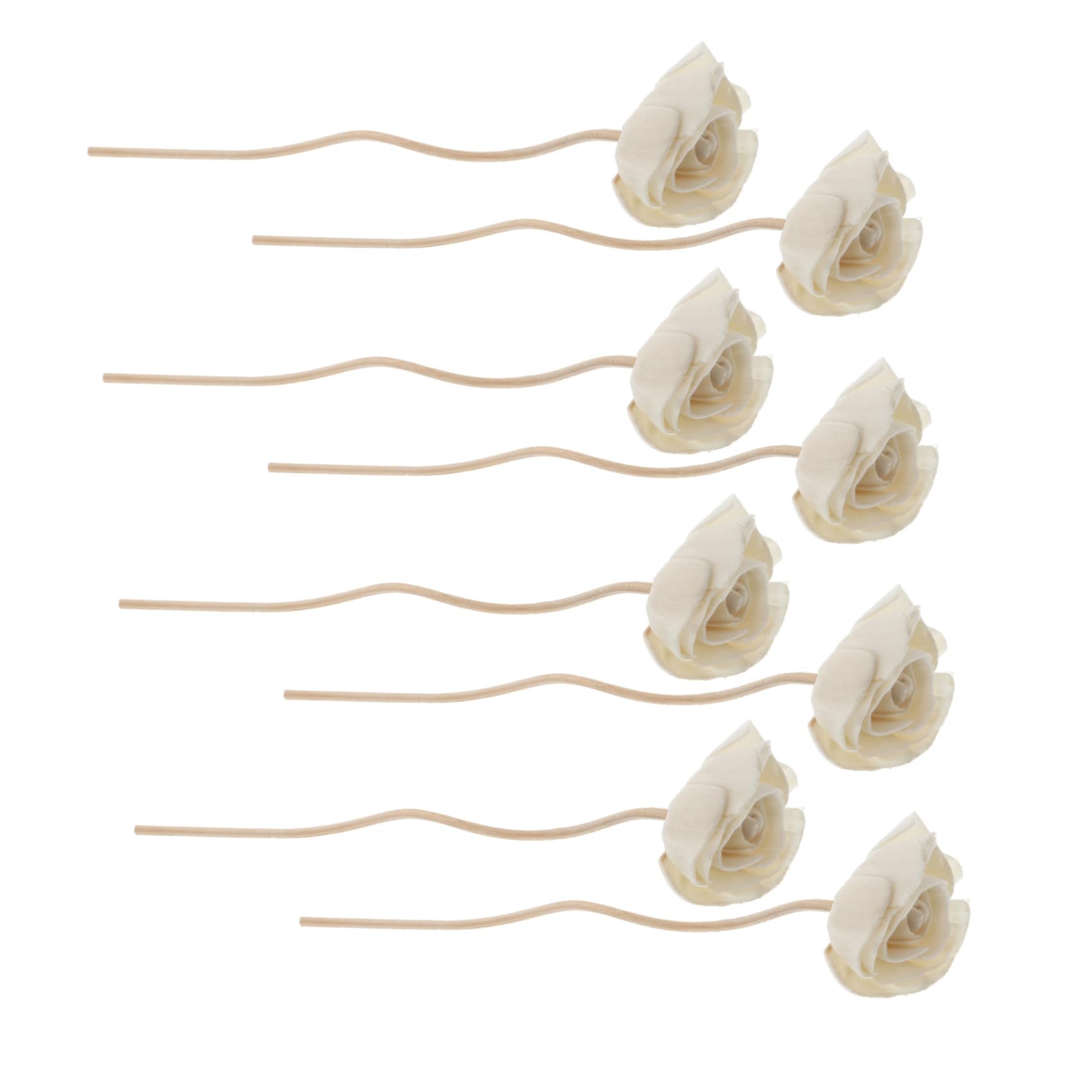 4 Sätze Aromatherapie Diffusorstäbchen Aus Rattan Groß Natürlich Blumen Düfte Gewellter Duftdiffusor Aus Korbgeflecht Für Diffusor Dicke Dekorative 8 Stück * 4
