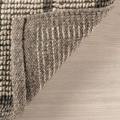 Nuloom Eva Brown Striped Flatweave Wool Area Rug, 3' x 5' by Rugs USA - Used condition - Image 3