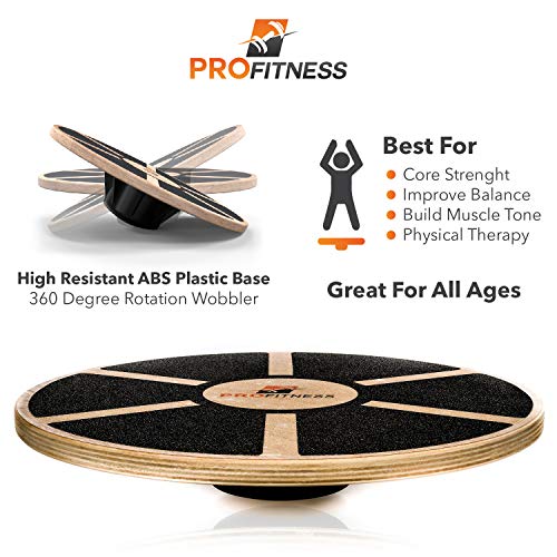 Prof itness Wooden Balance Board, Exercise, Fitness and Physical
