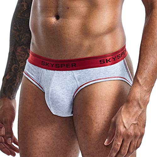 SKYSPER Tangas para Hombre Slips Ropa Interior Hombre Jockstrap Suspensorio Bragas Pantalones Cortos Calzoncillos Bóxer para Hombre Thong Lencería Deportivo Algodón Suave Transpirable Deporte