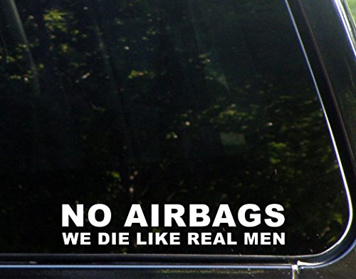Diamond Graphics NO AIRBAGS We Die Like Real Men (9" X 1-1/2") Die