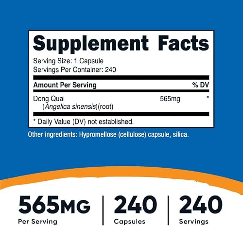 Nutricost Dong Quai 565Mg, 240 Capsules (Angelica Sinensis) - Vegetarian Caps, Non-Gmo, Gluten Free #TOP1