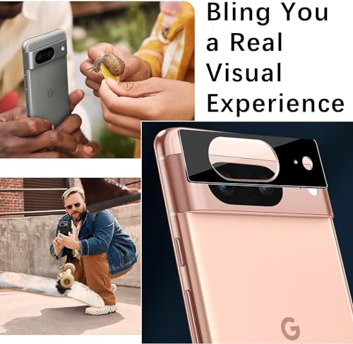 Image of Xmon Back Camera Lens Protector for Google Pixel 8 (1 Pack) Premium Camera Glass Protector Guard, Anti-Scratch, Ultra-Clear, Easy Installation
