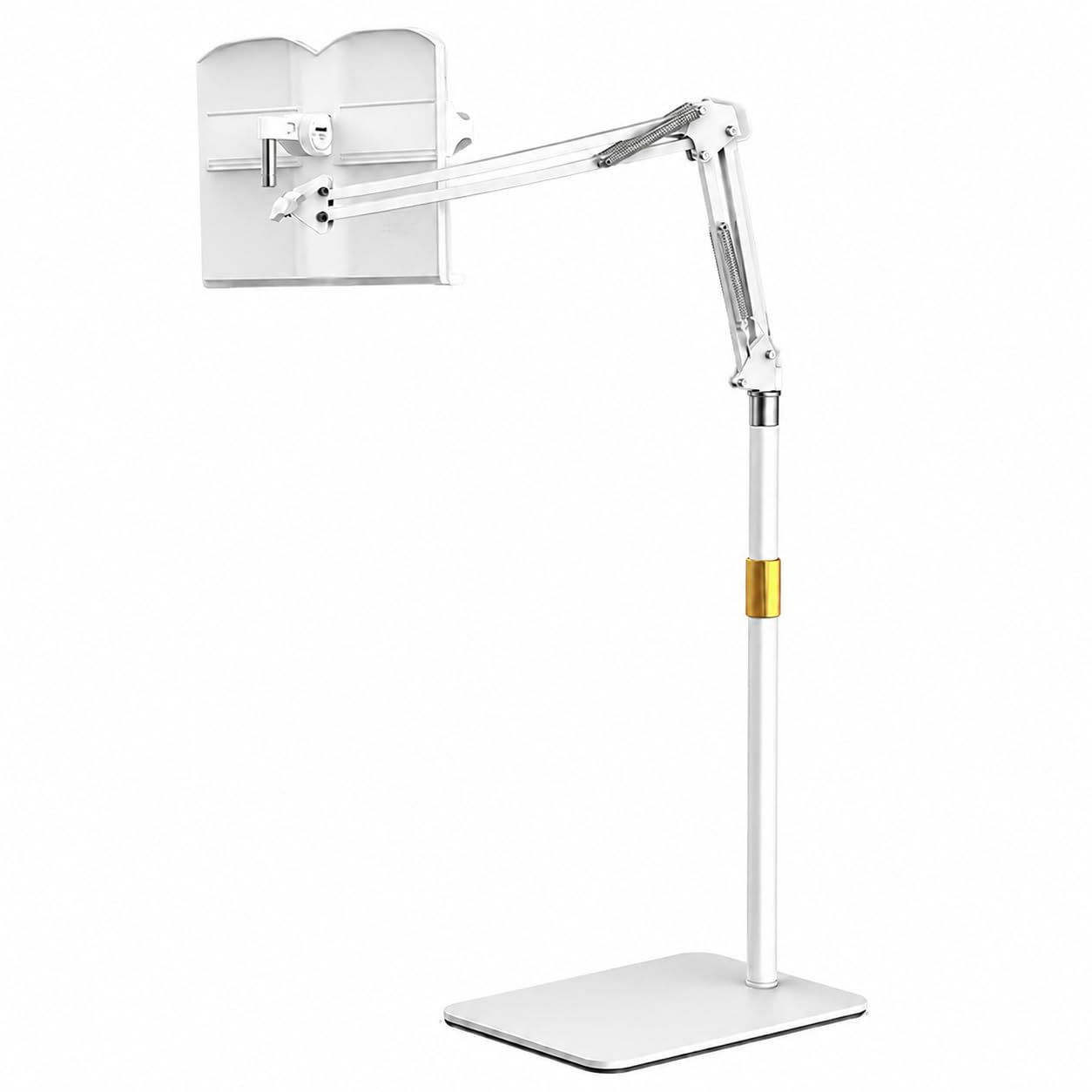 Support roulant à hauteur réglable pour livres, livres de cuisine et tablettes, support de lutrin extra large, blanc