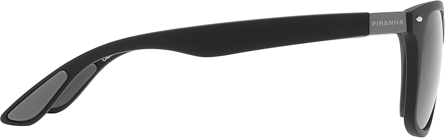 Piranha Rhett Unisex Classic Sunglasses with Matte Black Frame and Smoke Gray Lens - Image 4