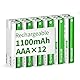 Granicell AAA Wiederaufladbare Batterien 1100 mAh Hohe Kapazität 1500 Zyklen, 1,2V NiMH Niedrige Selbstentladung AAA Batterie, 12er Pack