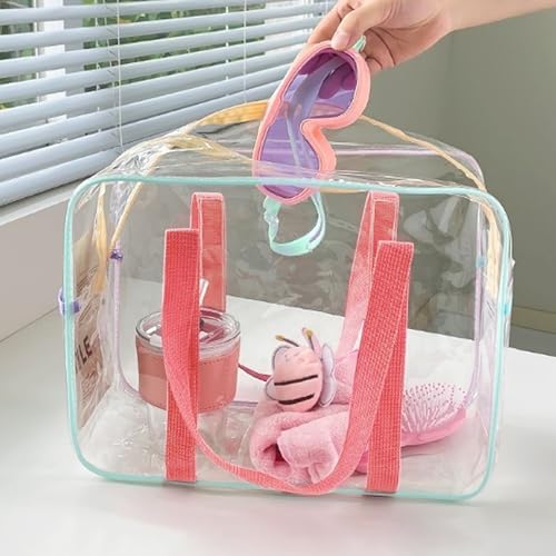 Miniatura 5 de Bolsa De Almacenamiento De Juguetes De Pvc, Bolsa De Almacenamiento De Juguetes De Pvc, 3 Unidades, Organizador De Maquillaje, Impermeable Con Asas Para Bloques De Construcción A
