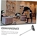 KICHOUSE Heavy Duty Broom Handle Large Brooms Grey for Kitchen Indoor Outdoor Cleaning