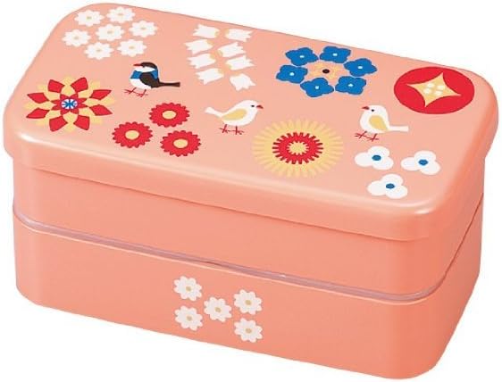 Java Sparrow Finch Two Tier Lunch Box KOTORITACHI (Japanese Import)