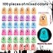 DULEFUN 100pcs Halloween Mini Ghosts Figures, Luminous Small Little Resin Ghost Figurines to Hide Glow in The Dark Tiny Statue for Halloween Party Favors Dollhouse Decorations Toys