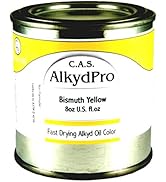 C.A.S. Paints AlkydPro Fast-Drying Alkyd Oil Color Paint Can, 8-Ounce, Bismuth Yellow