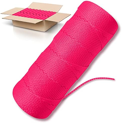 Roll String Line Pink Mason Line String Line - 36 Roll Pack - #18 Braided Nylon String ...