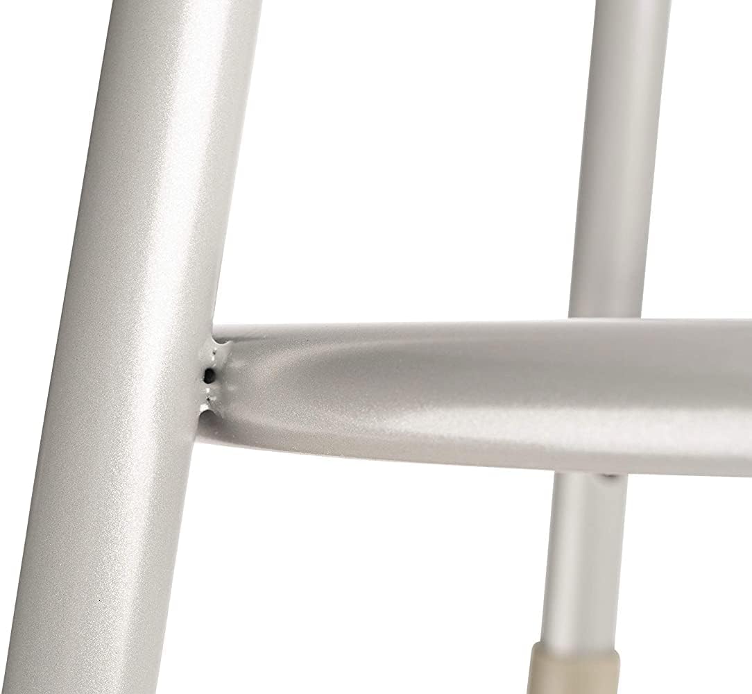 National Public Seating 24 Inch Gray Frame Stool Hardboard Seat in Brown [Set of 4]