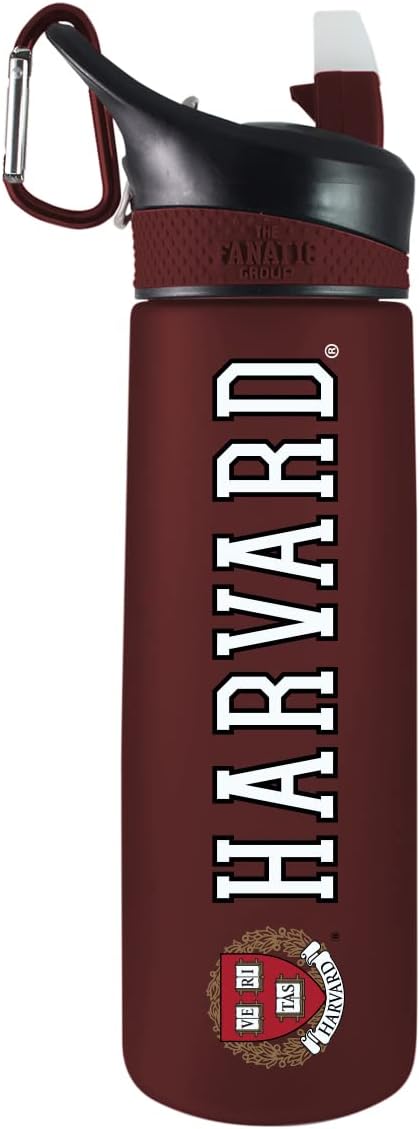The Fanatic Group Harvard Tritan Plastic Frosted Sport Water Bottle, Design-1 - Burgundy