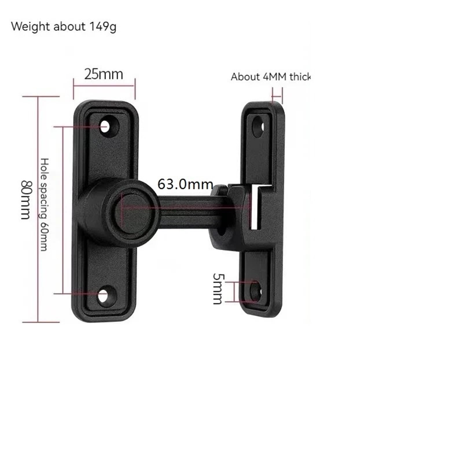Cerradura de puerta Granero for el hogar, perno ventana aluminio plano, protector ajuste, accesorios deslizantes palanca acero inoxidable, 2 uds Para Puertas