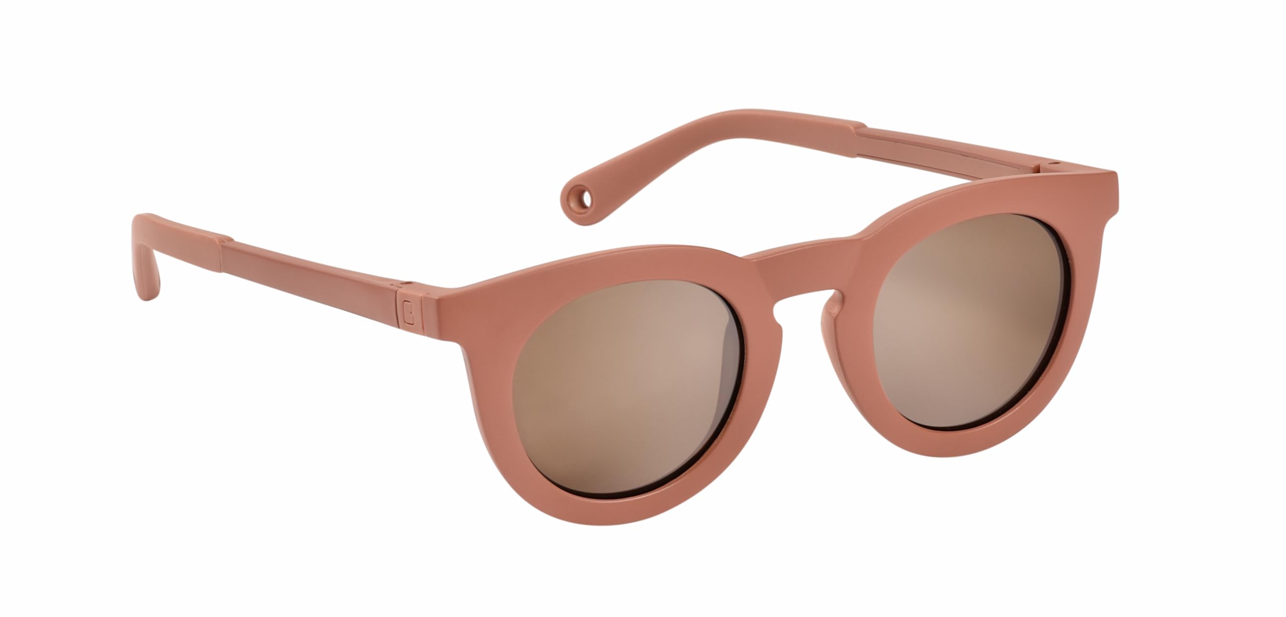 BÉABA, Sunglasses for Children 4-6 Years, 100% UV Protection - CAT 3, Side Protection, Optimal Comfort, 360° Adjustable Temples, Adaptable to The Eyes, Retro Collection, Sunshine Terracotta