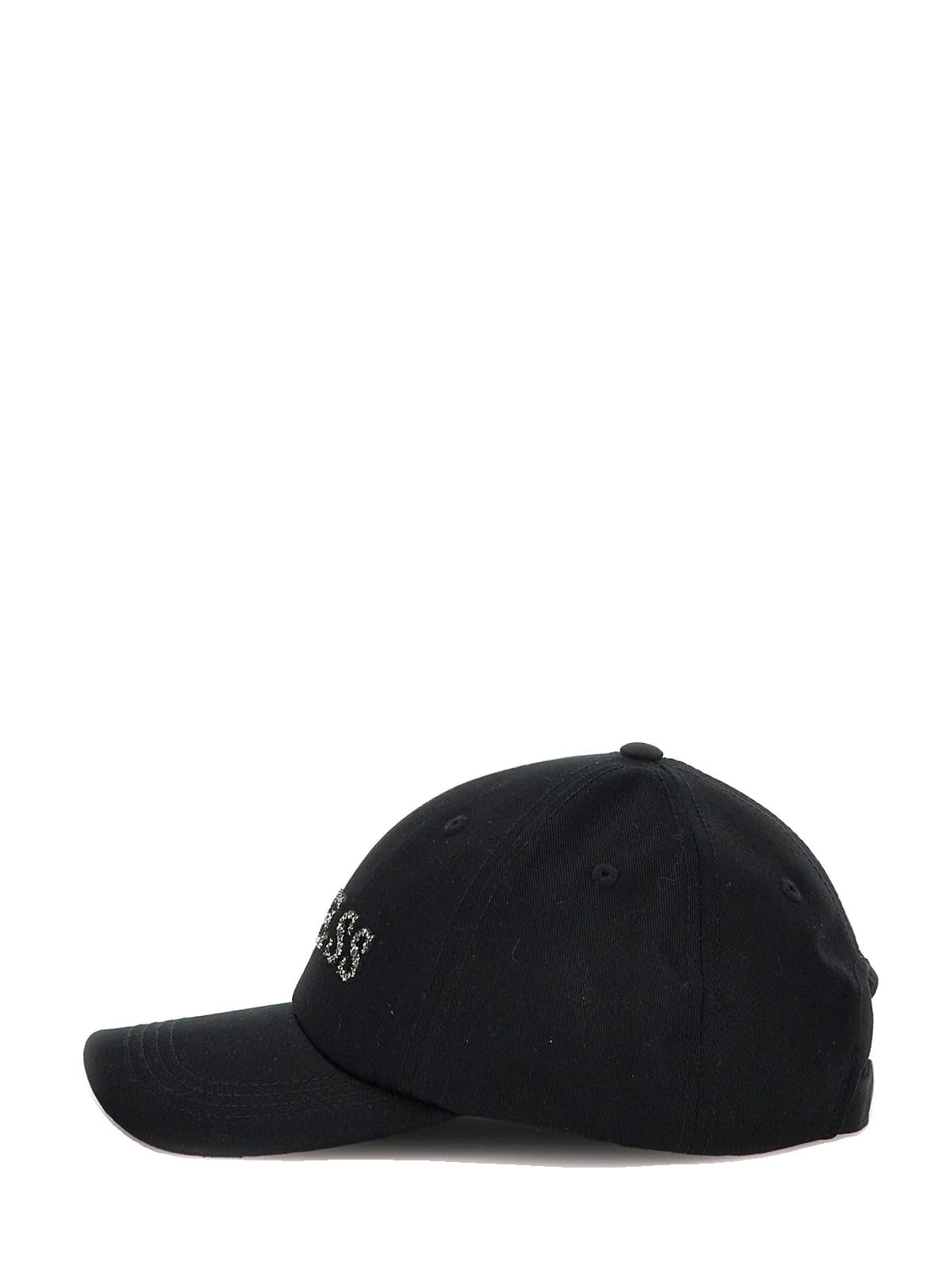 GUESS Gorra de béisbol de gabardina lisa BLA – Black One Size