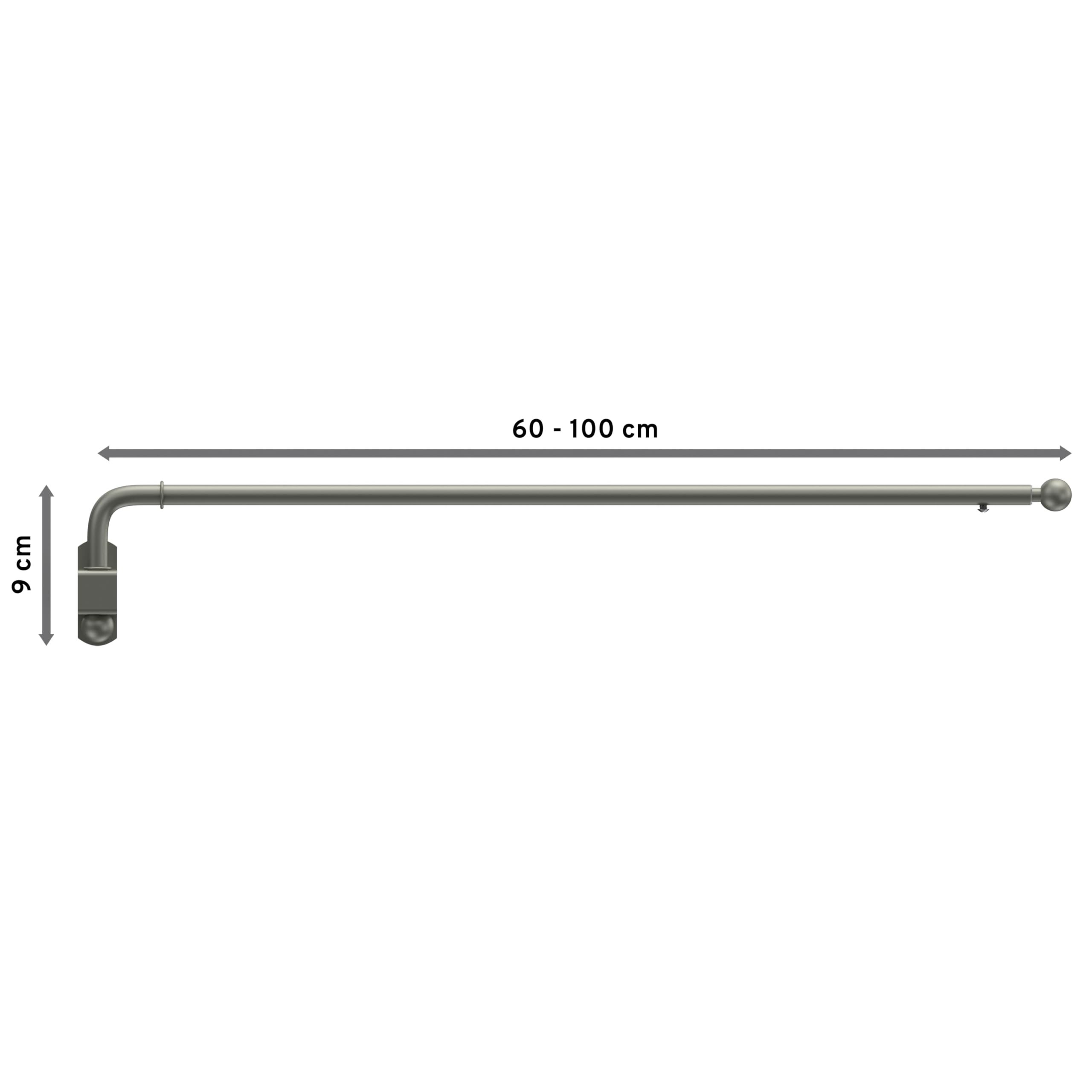 Schwerlast-Schwenkarm-Gardinenstange – Trägt Bis 40 Kg, Ø 25 Mm, Aus Metall, Für Küche & Bad