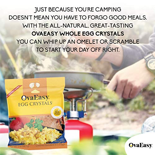 Ovaeasy Whole Egg Crystals, All-Natural Powdered Eggs For Long-Term Storage, Pasteurized Egg Powder From 5 Whole Eggs (2 Oz) #TOP3