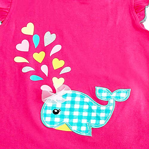 Toddler Girls Summer Clothes Outfit,Whale Top And Shorts Clothing Set Raspberry 3T #TOP1