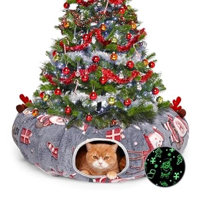 Cat Tunnel Christmas Tree Skirt