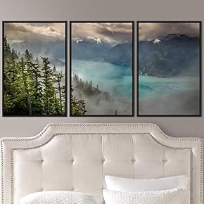 signwin 3 Piece Framed Canvas Wall Art Foggy...