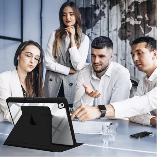 Rotating Case Compatible with iPad 9th/8th/7th Generation 10.2 Inch 2021/2020/2019 / iPad Air 10.5 (3rd Generation 2019) / iPad Pro 10.5 Inch 2017, Auto Wake/Sleep, Black by A-BEAUTY - Image 6