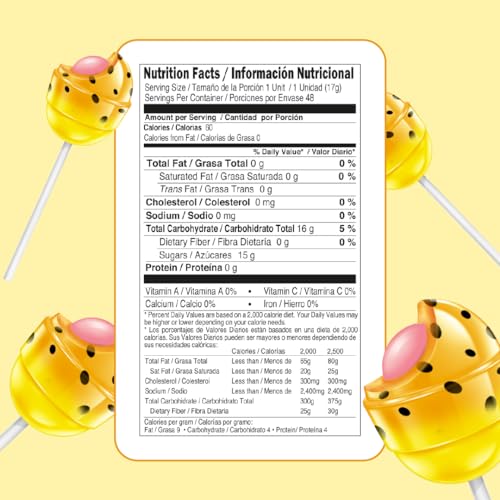 Colombina Bon Bon Bum Lollipops w/Bubble Gum Center, Passion Fruit Flavor, Individually Wrapped, Ideal for Party Favors and Gifts, 1 Pack (48 Count) - Thumbnail 6