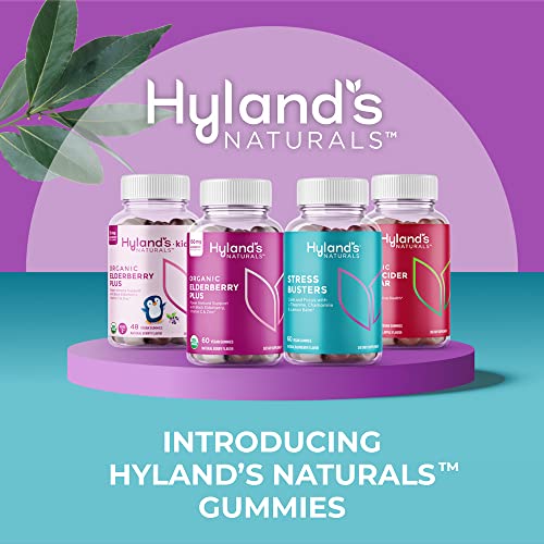 Hyland's Naturals Organic Elderberry Plus Gummies + Stress Busters Gummies With L-Theanine, Chamomile & Lemon Balm - 120 Vegan Adult Gummies (60 Of Each) #TOP7