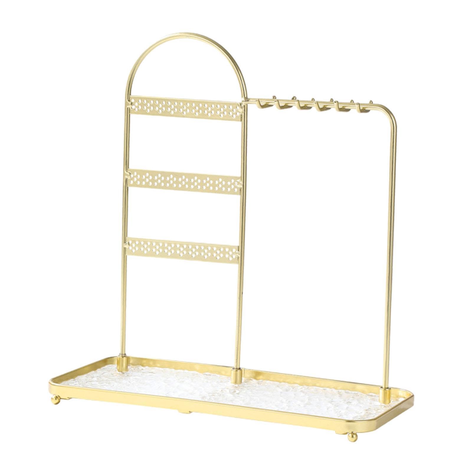 Pixzcsa Jewelry Storage Rack With Convenient Sturdy Metal And Acrylic