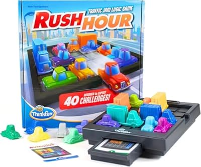 ThinkFun - Rush Hour | Juguetes Niños 8 Años o Más | Juego Mesa con 40 Desafíos | Juego de Mesa 8 Años Lógica | Rompecabezas Niños | Regalo Navidad | Ya disponible en tu tienda friki favorita! En mundofriki.es!