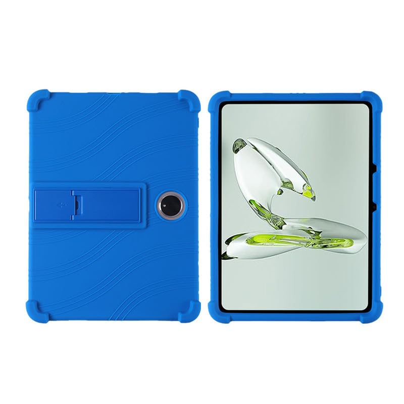 Case for OnePlus Pad GO - Soft Silicone Shockproof Stand Rubber Shell Protective Cover for OnePlus Pad GO Tablet 11.35 inch 11.35 inch Deep Blue