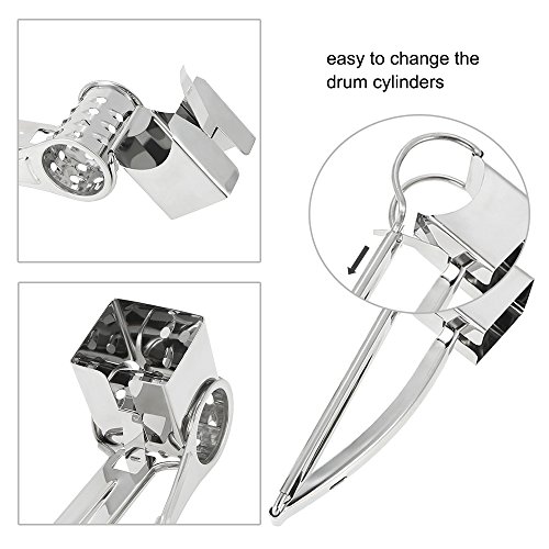 Decdeal Manual de Aço inoxidável Rotativo Ralador de Queijo Slicer Multi-Purpose Queijos Cenouras Pe