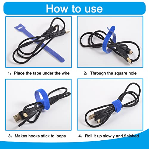 VENGABY 160PCS Reusable Cable Ties Cable Strap - Image 3