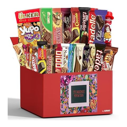 Eurasia International Snack Box, European Chocolates and Wafers, 25 Count Turkish Chocolate Candy Box, Foreign Chocolates Variety Pack for Adults and Kids, Foreign Candy Gift Box, Foreign Snacks Box from Around the World Cover