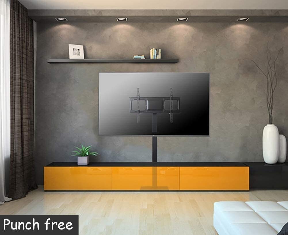 Uchwyt ścienny do telewizora Wysokie stojaki podłogowe do telewizorów 32 "/49"/55 "/65"/70 "Płaskie ekrany, regulowany obrotowy stojak telewizyjny o dużej wytrzymałości do