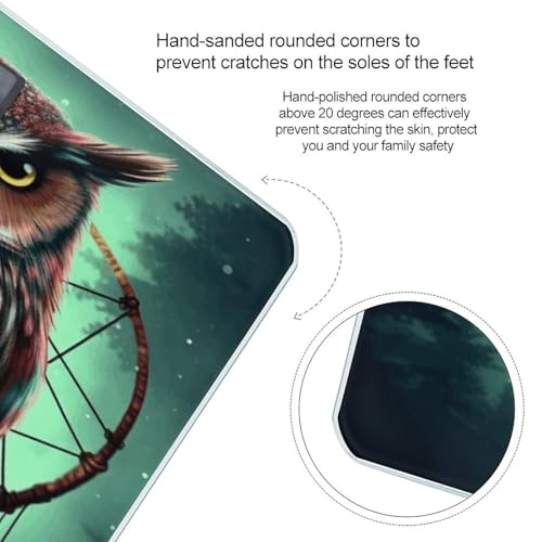 Báscula digital de baño Owl con plataforma amplia y pantalla LCD miniatura 4