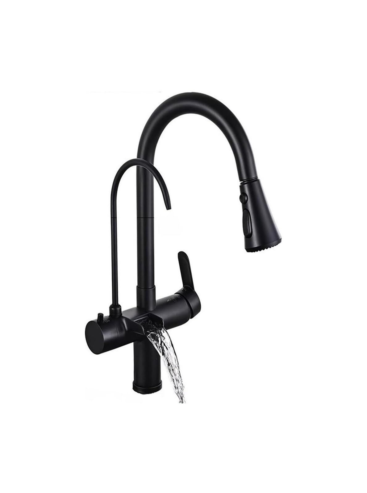 Eamrfvqt One Color Brass 3-Way Pull Out Kitchen Tap