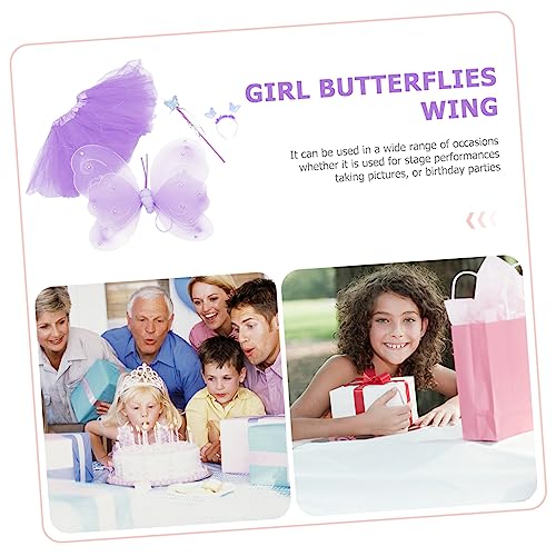 SOIMISS 1 Conjunto Asas Iluminam Princesa Criança Saia De Menina Tiaras De Menina Saia Para Meninas