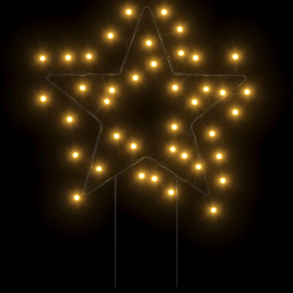 Homgoday Świąteczne dekoracje świetlne z kolcami, 3 szt., gwiazda, 50 diod LED, 29 cm, lampa bożonarodzeniowa, na zewnątrz, do wewnątrz, dekoracja bożonarodzeniowa, na imprezę, wesele, do domu i