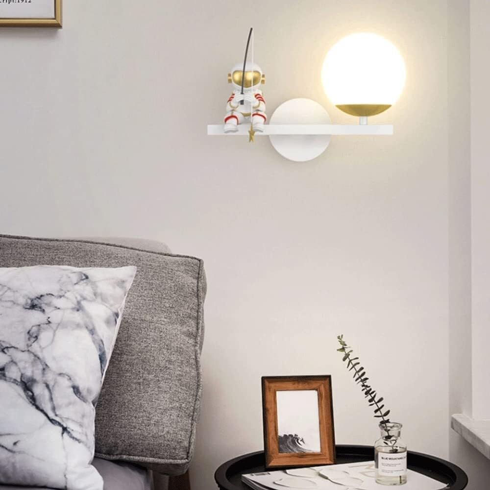 Applique da Parete Lampada da Parete a Forma di Luna per Camera da Letto Lampada da Parete a LED dimmerabile da 5 W Lampada da Parete a Forma di Luna 3D Lampada da Parete Bianca e